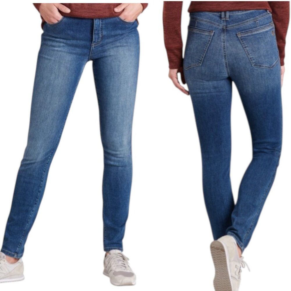 Kuhl Kontour Flex Denim Skinny Leg Curved Waist Jeans - Blue - 16 Reg